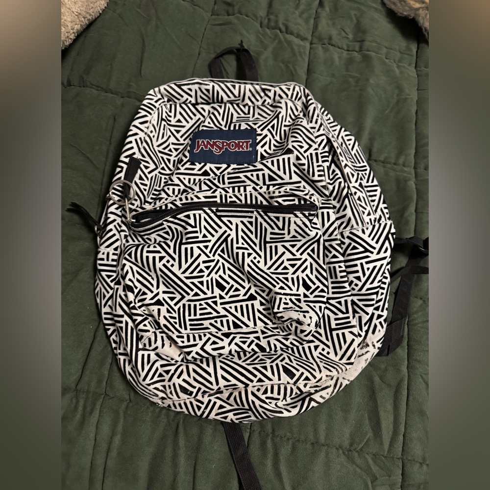 JanSport High Stakes Backpack - White Geo Flock - JS00TRS70ZY